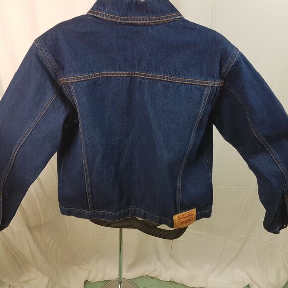Levi's RED TAB Co Denim Jean Jacket Red Tab Youth Girls Size 14 / 18 Button Blue - Picture 8 of 9